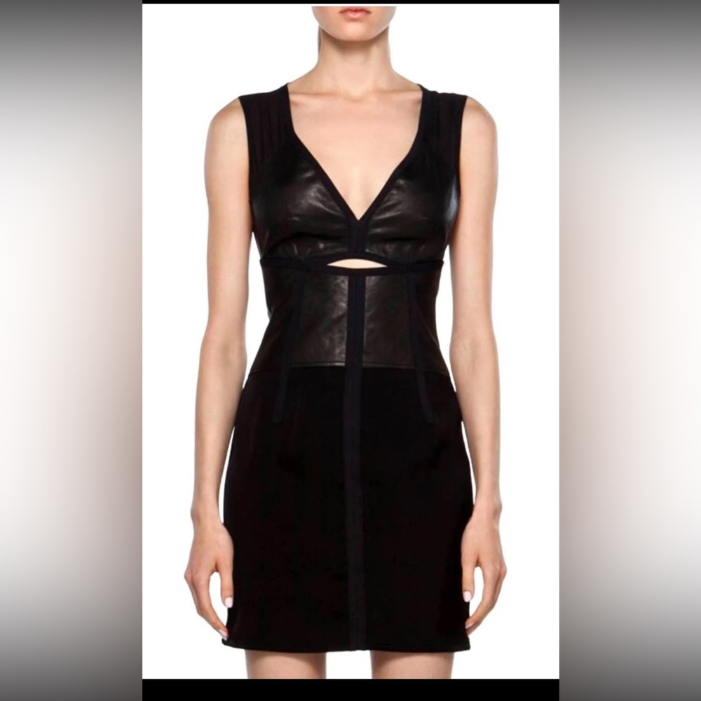 Alexander Wang Leather Corset Mini Dress
